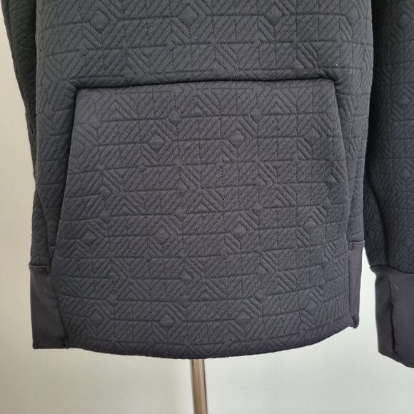 Athleta Jacquard Elevation Sweatshirt Pullover Black Funnel Neck Women Small - Picture 6 of 12